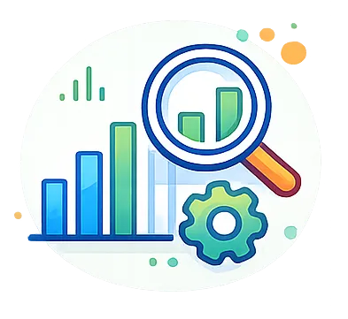 Data-Driven Analytics and Performance Optimization Icon