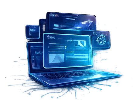Digital interface showing local web design and development services for Springfield, Missouri.