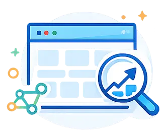 Search-First Website Architecture and SEO Design Icon