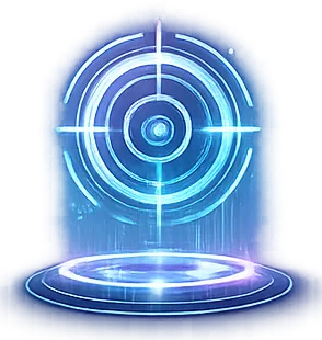 Holographic target icon representing precise search intent targeting for Google Ads campaigns.