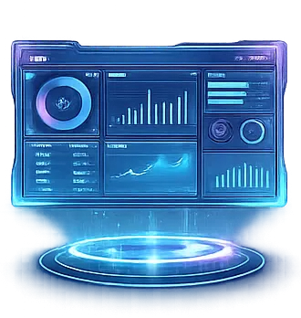 Digital dashboard interface showing PPC campaign management metrics and ROI tracking data.